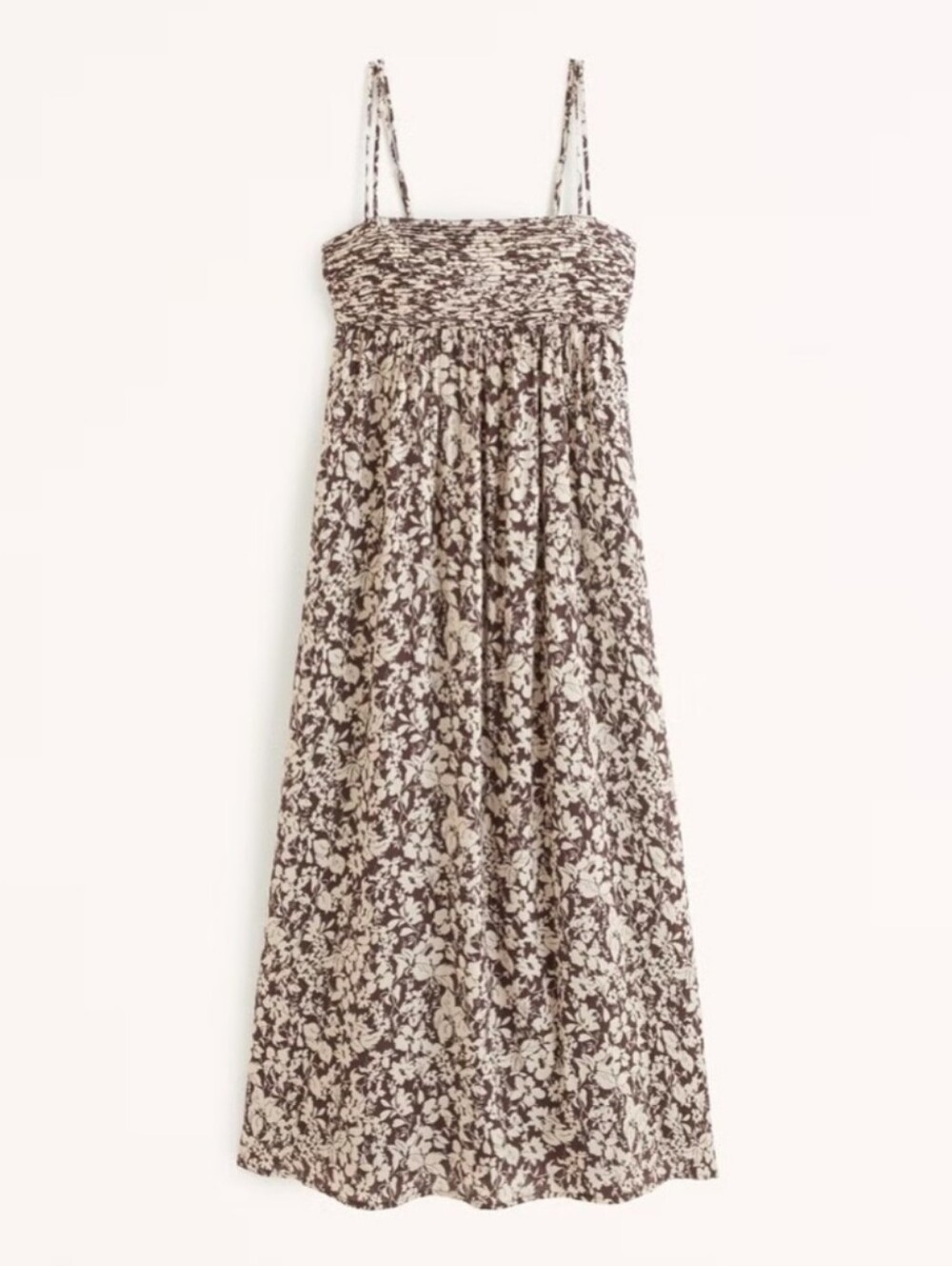 Abercrombie & Fitch Babydoll Crinkle Midi/Maxi Dress